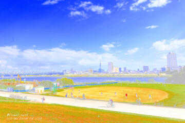 2021.08 river side in Tokyo